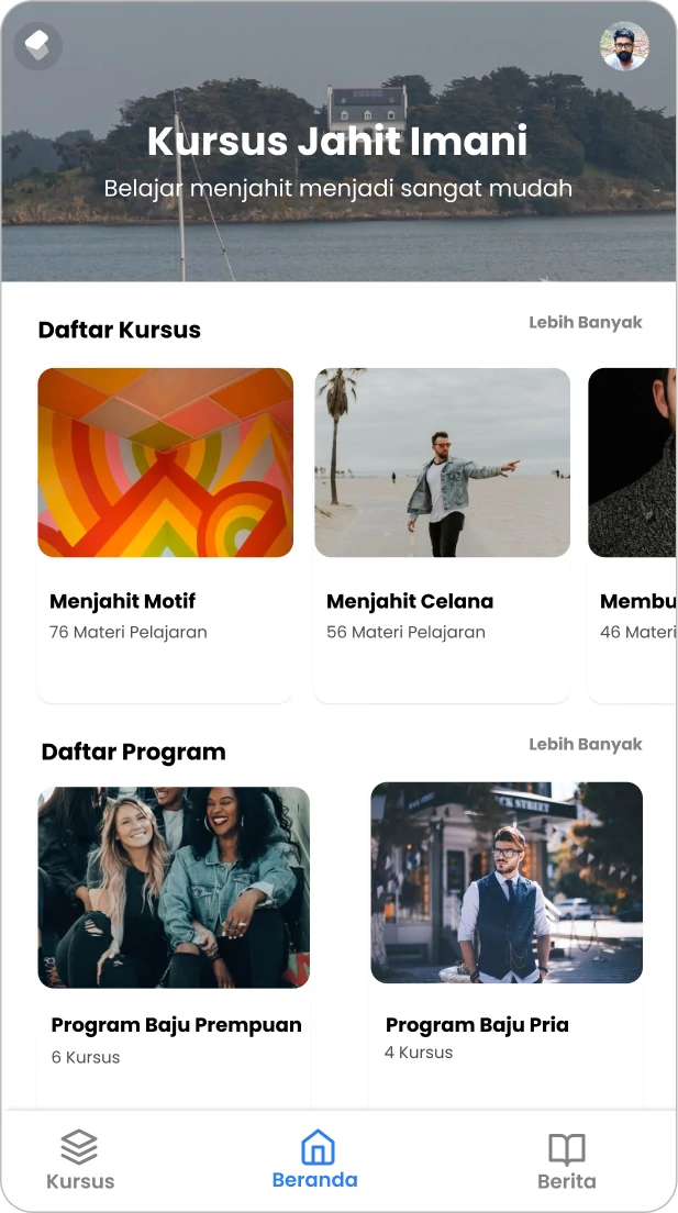 aplikasi kursusapp fitur
