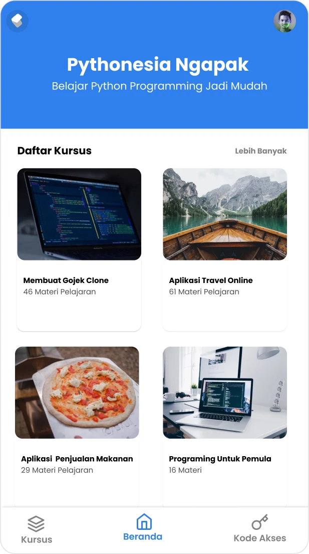 aplikasi kursusapp fitur